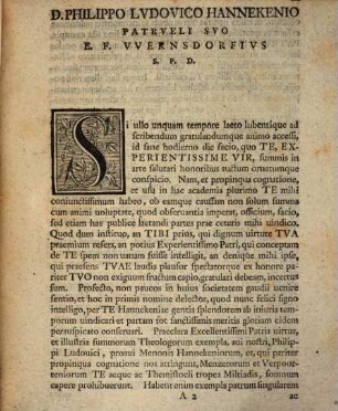 De ritu, sternutantibus bene precandi, ad Ph. L. Hannekenium ... epistola