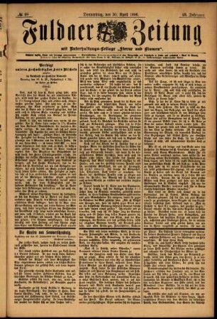Ausgabe vom Donnerstag, den 30. April 1896.