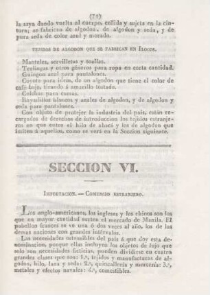 Seccion VI. Importacion. ...