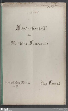 Förderbericht über Mathias Fundgrube - 18.7060 4.