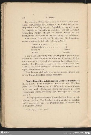 Farbige Diapositive auf Eisenchlorid-Gelatineschichten