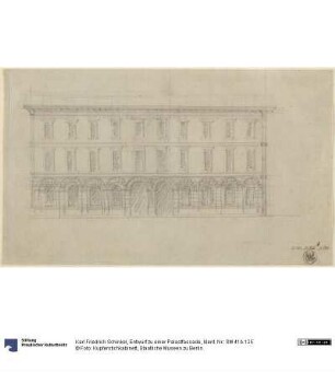 Entwurf zu einer Palastfassade