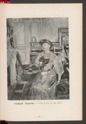 Vuillard Eduardo. - Una joven en un taller