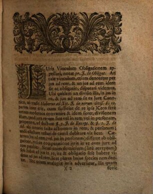 Facultatis Iuridicae P. T. Decanus, Ernestus Tenzell, ICtus, ... L. B. S. : [De rerum divisione et obligationibus inde oriundis]