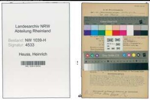 Entnazifizierung Heinrich Von Heuss , geb. 29.03.1881 ()