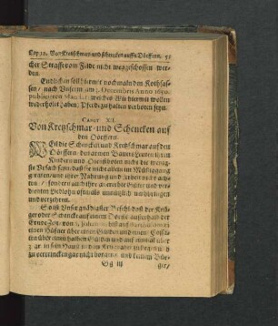 Caput XII. Von Krezschmar/ und Schencken auf den Dörffern.