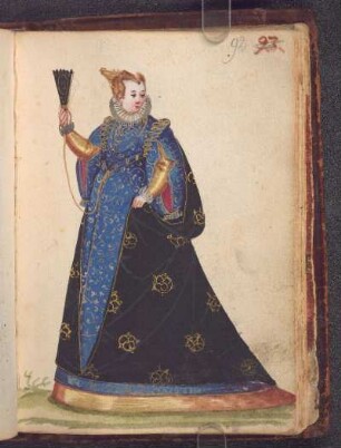 Gouache: vornehme Dame
