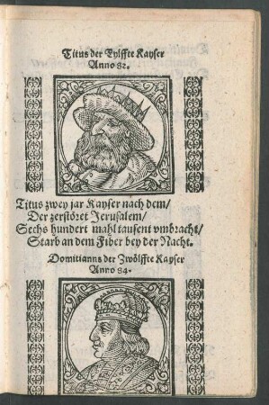 Domitianus der Zwölffte Kayser Anno 84.