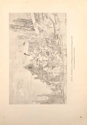 Bild 21 Der Hahnenturm mit Wehrgang und Blick in die Honiggasse, 1864