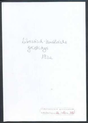 Freie Literarisch-künstlerische Gesellschaft, Darmstadt, an Wichert