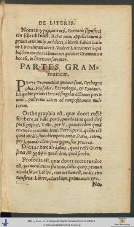 Partes Grammaticæ
