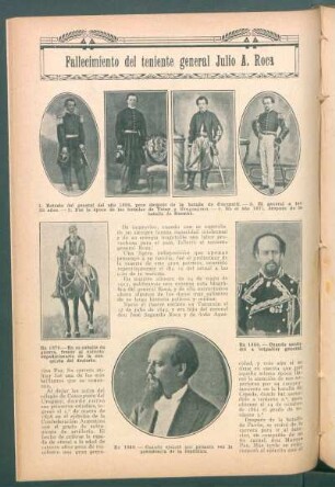 Fallecimiento del teniente general Julio A. Roca