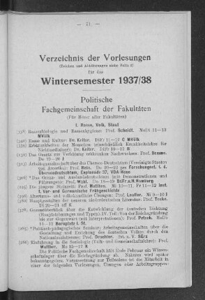 Politische Fachgemeinschaft der Fakultät