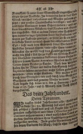 Das dritte Jahrhundert. Deren Tyrannen.