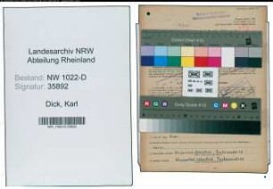Entnazifizierung Karl Dick , geb. 14.04.1890 (Bahnbeamter)