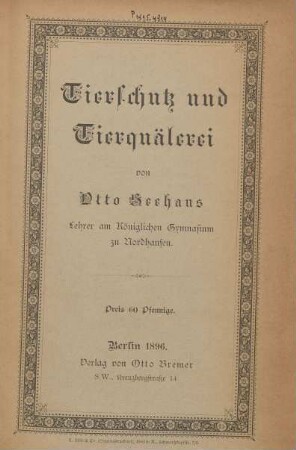 Tierschutz und Tierquälerei