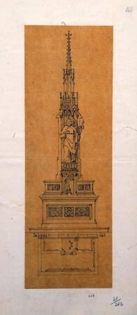 Entwurfszeichnung für einen Seitenaltar
