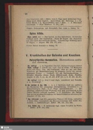 V. Krankheiten der Gelenke und Knochen