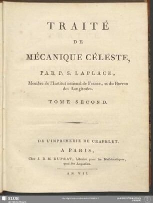 2: Traité De Mécanique Céleste