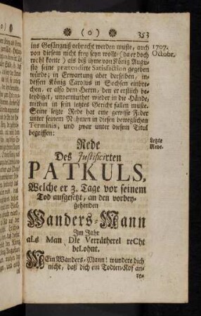 353-360, Rede des Justificierten Patkuls...