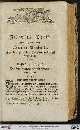 Neunter Abschnitt
