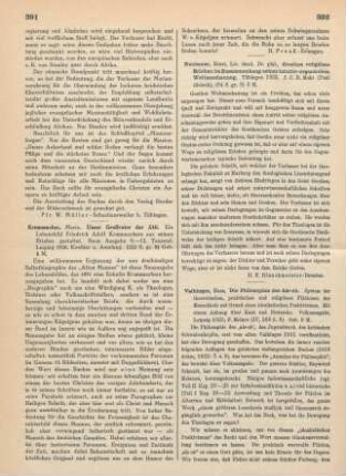392 [Rezension] Neubauer, Ernst, Goethes religiöses Erleben im Zusammenhang seiner intuitiv-organischen Weltanschauung