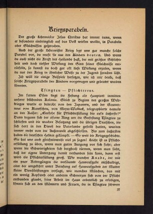 37-43, Kriegsparabeln