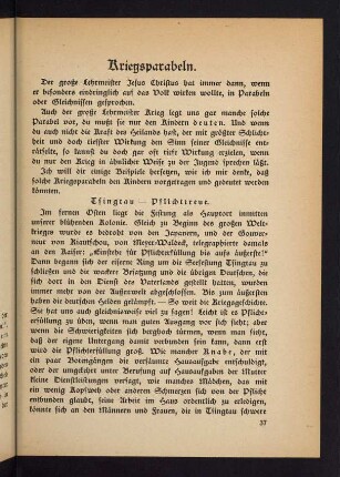 37-43, Kriegsparabeln