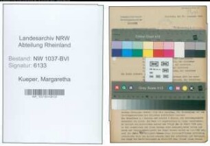 Entnazifizierung Margaretha Kueper , geb. 07.10.1893 ()