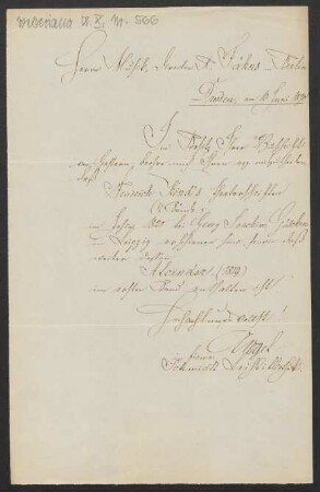 Brief an Friedrich Wilhelm Jähns : 10.06.1870