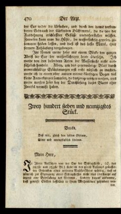 Zwey hundert sieben und neunzigstes Stück