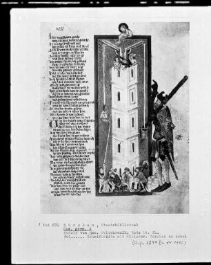 Rudolf von Ems, Weltchronik — Turmbau zu Babel
