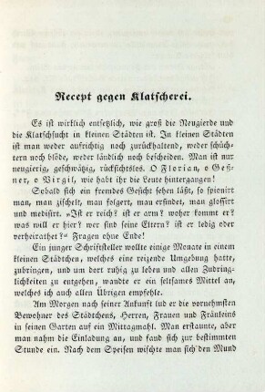 Recept gegen Klatscherei