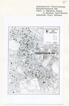 Freizeitzentrum BBR, Berlin-Gropiusstadt (Diplomarbeit bei Kurt Dübbers): Karte von Berlin, Bezirk Neukölln 1:10000