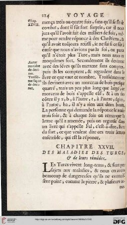 Chapitre XXVII: Des maladies des Turcs , & de leurs rémédes