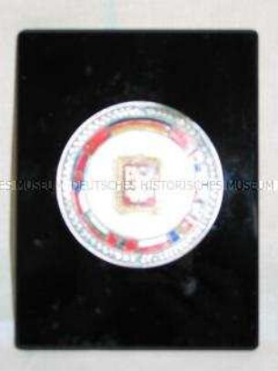 Plakette zum FDGB-Kongress, in Originalverpackung