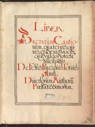Großformatiges Chorbuch - Staatliche Bibliothek Ansbach VI g 32