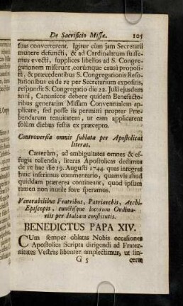 105-126, Venerabilibus Fratribus, Patriarchis, Archi-Episcoris, ...