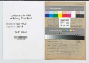 Entnazifizierung Jakob Wolf, geb. 13.08.1901 (Postsekretaer)