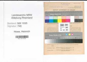 Entnazifizierung Heinrich Howe , geb. 12.11.1897 (Betriebsfuehrer)