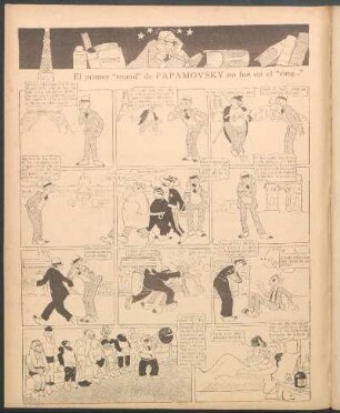 El primer "round" de Papamovsky no fué en el "ring..." [Cómic]