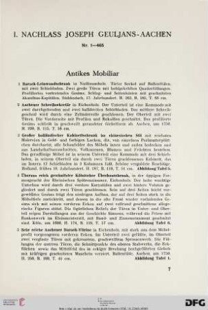 I. Nachlass Joseph Geuljans-Aachen (Nr. 1-465)