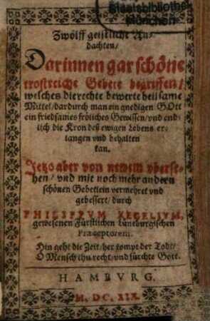 Zwölf geistliche Andachten