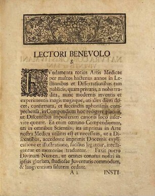 D. Christiani Vateri, Pathol. P. P. Et Phys. Provinc. Saxon. Nex Non Consil. Et Archiatri Anhaltini Institvtiones Medicae In Gratiam Et Vsvm Studiosae Jvventvtis Svccinctis Aphorismis Comprehensae Et Experimentis Hodiernis Physicis Mechanicis, Anatomicis Et Chimicis Illvstratae Ac Confirmatae, 1/2