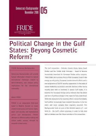 Political change in the Gulf States : beyong cosmetic reform?