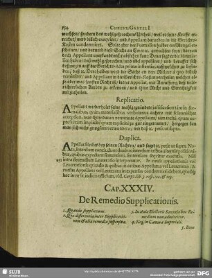 Cap. XXXIV. De Remedio Supplicationis