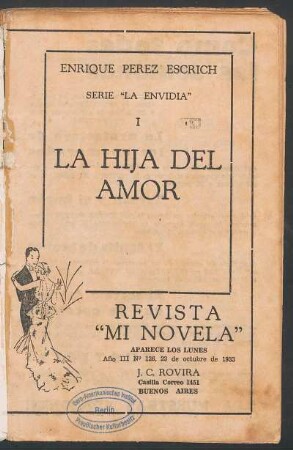 1933012600: La hija del amor