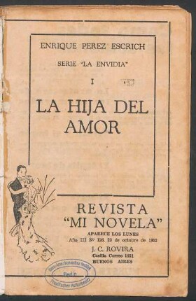 1933012600: La hija del amor