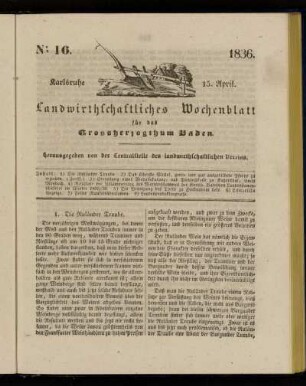 No 16. 1836. 15. April