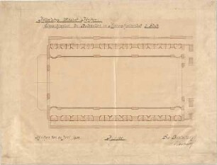 Hocheder, Karl; München; Müller´sches Volksbad - Badzellen im Männerschwimmbad (Grundriss 1. OG)